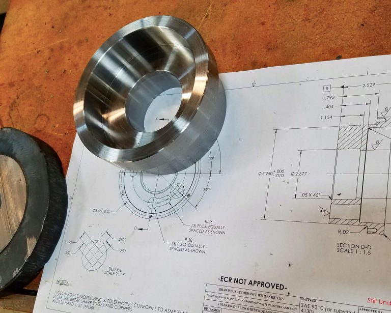 3D printed mold form in carbon steel after finishing process