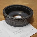 Additive Manufactured rubber mold form in carbon steel before finishing