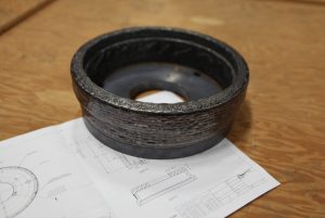 Additive Manufactured rubber mold form in carbon steel before finishing